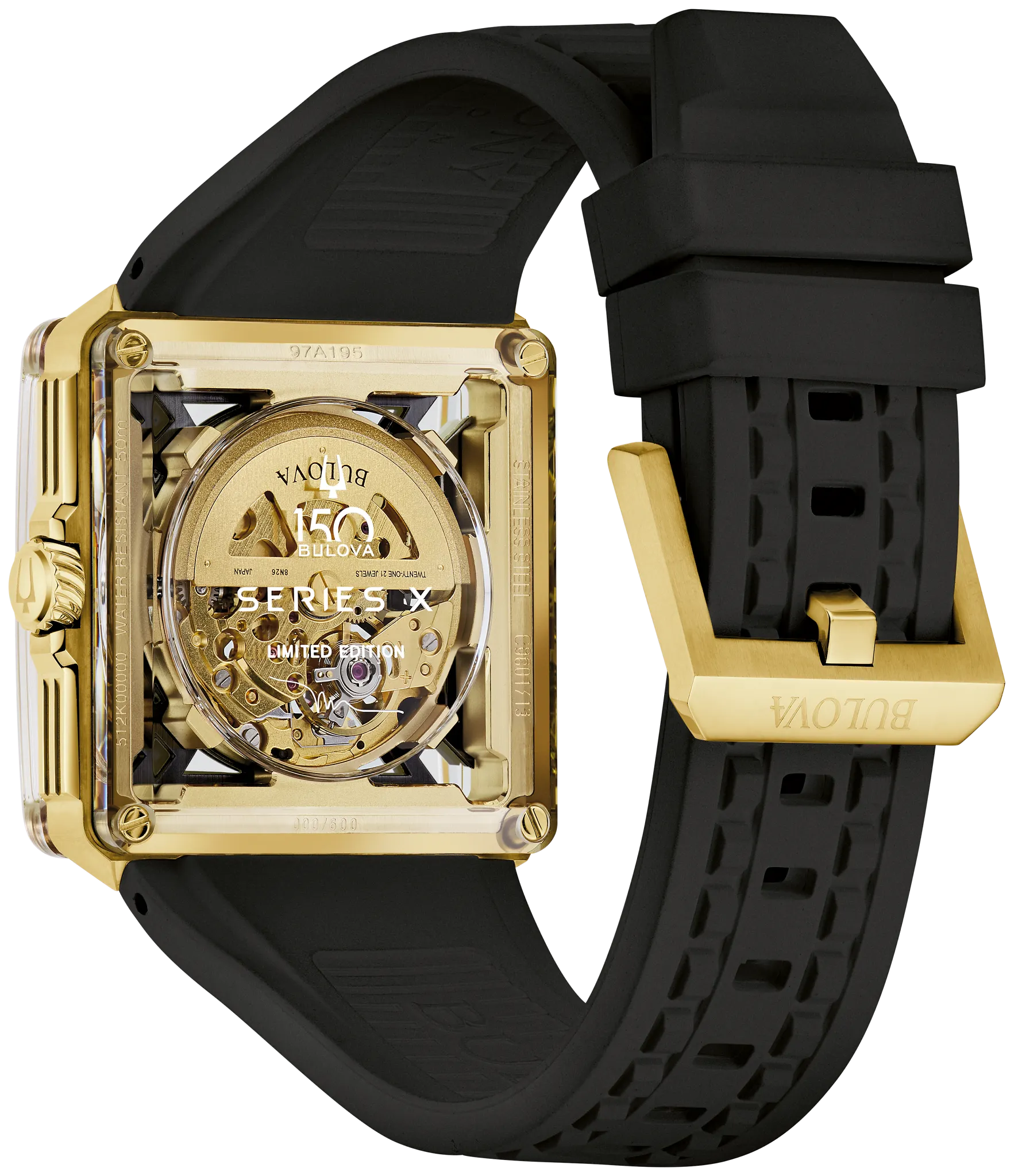 Gold-Tone Dial HNBR Rubber Series X² 97A195 | Bulova